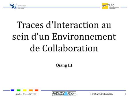 Traces d'Interaction au sein d'un Environnement de Collaboration