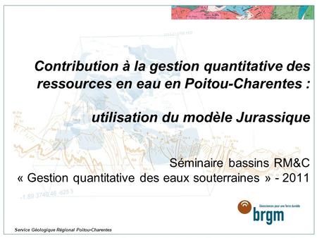 Service Géologique Régional Poitou-Charentes