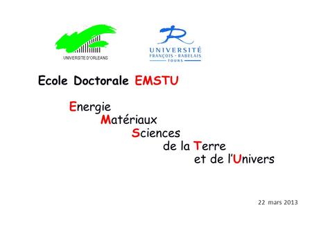 Ecole Doctorale EMSTU Energie Matériaux Sciences de la Terre