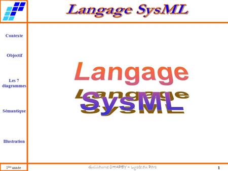Langage SysML.