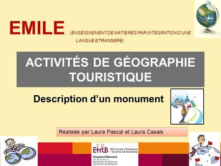 ACTIVITÉS DE GÉOGRAPHIE TOURISTIQUE
