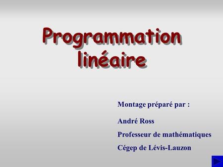 Programmation linéaire