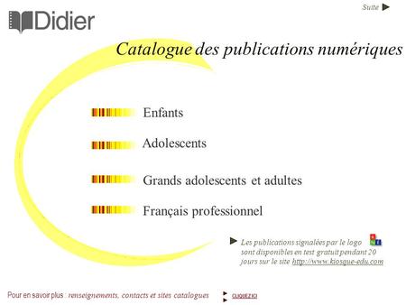 Catalogue des publications numériques