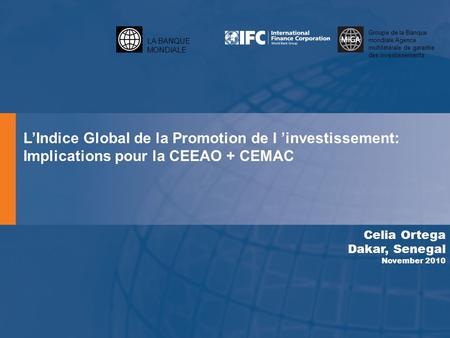 L’Indice Global de la Promotion de l ’investissement: