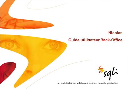 Nicolas Guide utilisateur Back-Office.