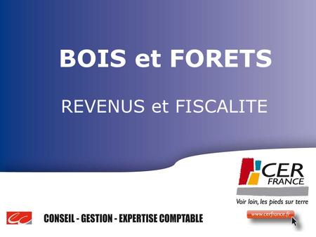 BOIS et FORETS REVENUS et FISCALITE Bois Energie 17 decembre 2009.