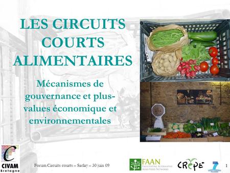 LES CIRCUITS COURTS ALIMENTAIRES