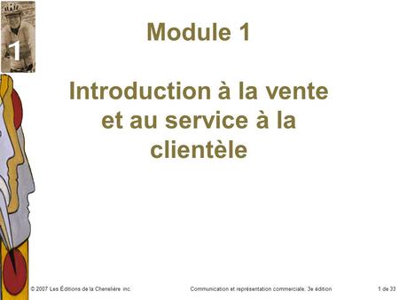 Module 1 Introduction à la vente et au service à la clientèle
