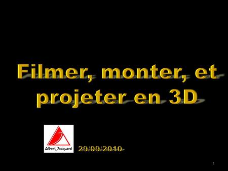 1 By B. Michel, UCL titre. Visualising 3D Movies on YouTube Pour faire des films 3D, il faut: 2 yeux 2 caméras Pour produire des films 3D, il faut: 1.