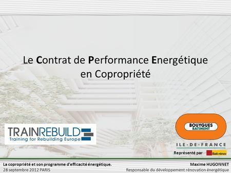Le Contrat de Performance Energétique en Copropriété