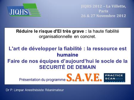 JIQHS 2012 – La Villette, Paris 26 & 27 Novembre 2012