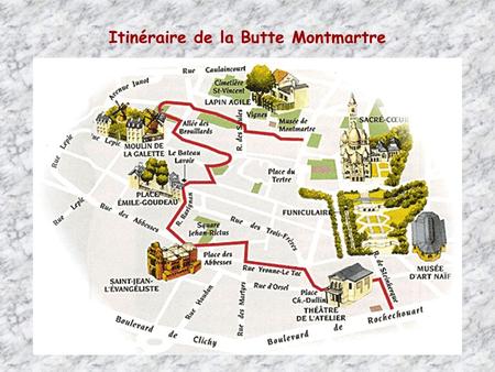 Itinéraire de la Butte Montmartre