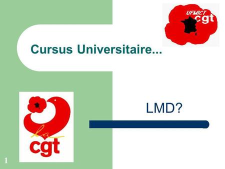 Cursus Universitaire... LMD?.
