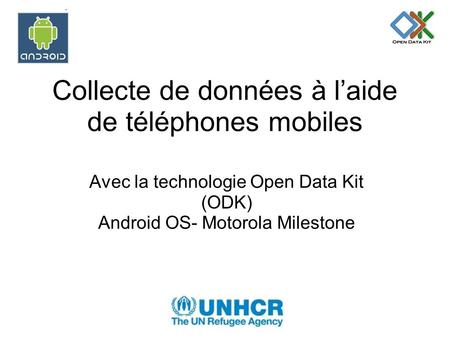 Collecte de données à l’aide de téléphones mobiles