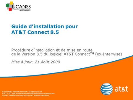 Guide d’installation pour AT&T Connect 8.5