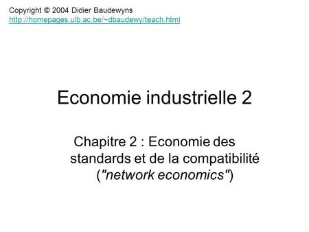 Economie industrielle 2
