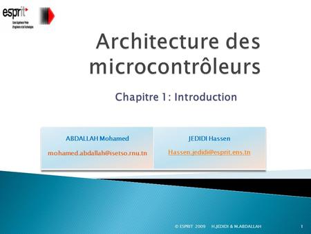 Architecture des microcontrôleurs