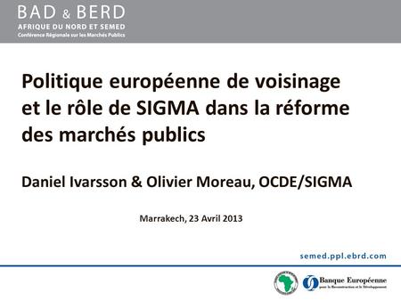 Daniel Ivarsson & Olivier Moreau, OCDE/SIGMA