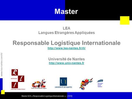 Langues Etrangères Appliquées Responsable Logistique Internationale