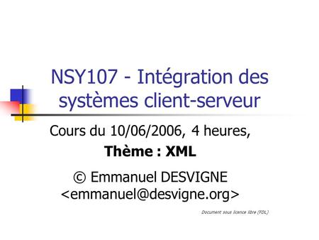 NSY107 - Intégration des systèmes client-serveur