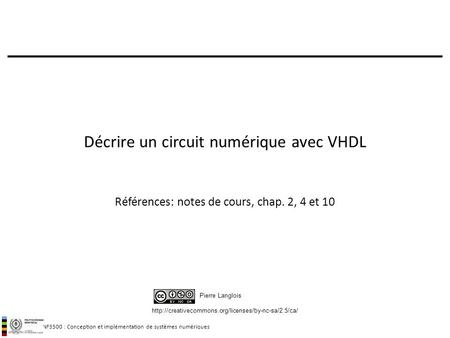 Décrire un circuit numérique avec VHDL