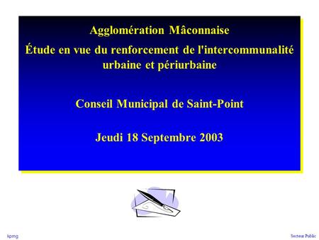 Agglomération Mâconnaise Conseil Municipal de Saint-Point