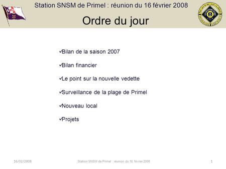 Station SNSM de Primel : réunion du 16 février 2008