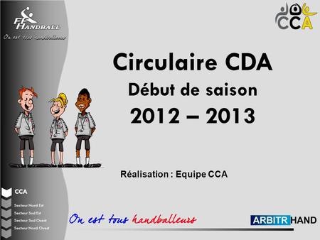Circulaire CDA Début de saison 2012 – 2013
