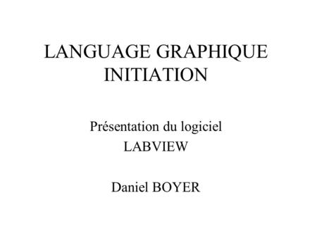LANGUAGE GRAPHIQUE INITIATION