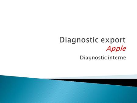 Diagnostic export Apple