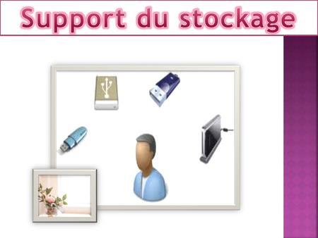 Support du stockage.
