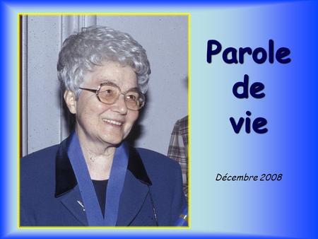 Parole de vie Décembre 2008.