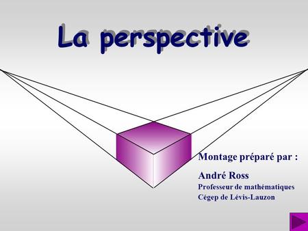 La perspective Montage préparé par : André Ross