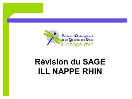 Révision du SAGE ILL NAPPE RHIN.