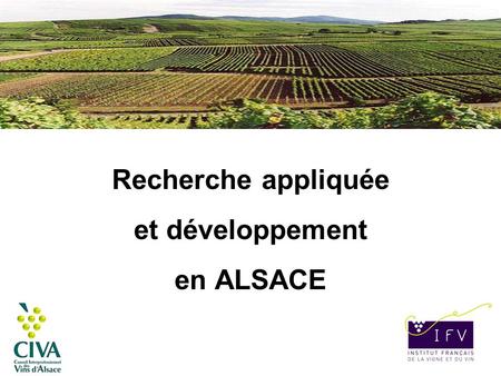 Recherche appliquée et développement en ALSACE
