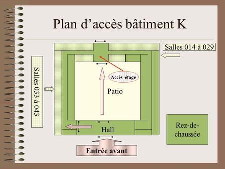 Plan d’accès bâtiment K