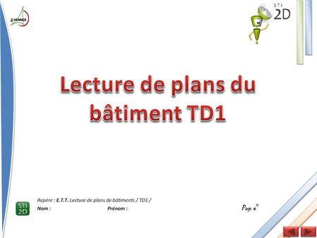 Lecture de plans du bâtiment TD1