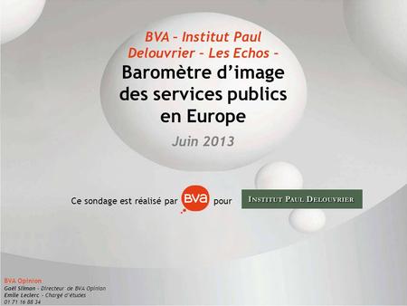 Baromètre d’image des services publics en Europe