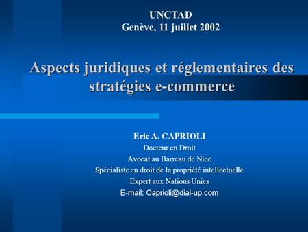 Aspects juridiques et réglementaires des stratégies e-commerce