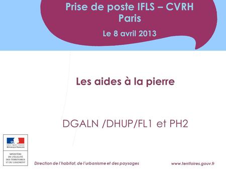 Prise de poste IFLS – CVRH Paris