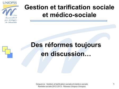 Gestion et tarification sociale et médico-sociale