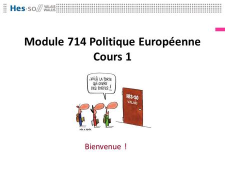 Module 714 Politique Européenne Cours 1
