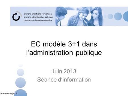 EC modèle 3+1 dans l‘administration publique