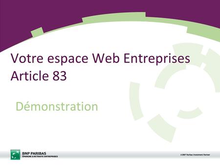 Votre espace Web Entreprises Article 83
