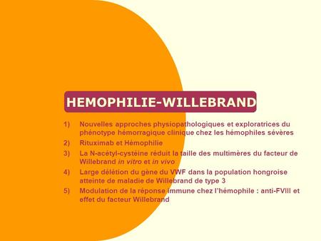 HEMOPHILIE-WILLEBRAND