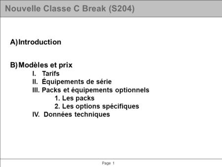 Nouvelle Classe C Break (S204)