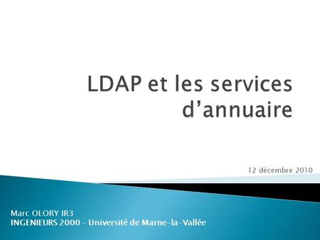 LDAP et les services d’annuaire
