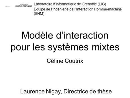 Modèle d’interaction pour les systèmes mixtes