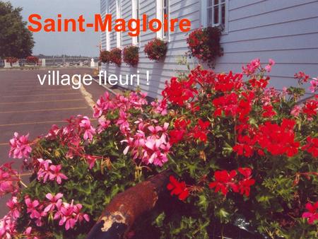 Saint-Magloire village fleuri !. Saint-Magloire folie fleurie ! La reproduction et lutilisation,même partielles, de ce document sont strictement interdites,