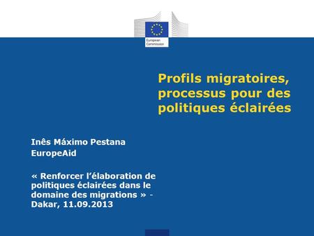Profils migratoires, processus pour des politiques éclairées